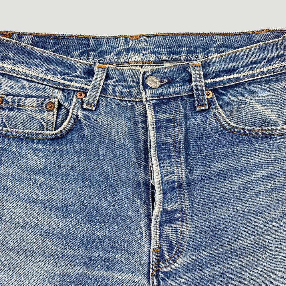 Vintage Levi’s USA Beaded Jeans Women’s 2 Button Fly Custom Embellished Denim - Picture 7 of 14